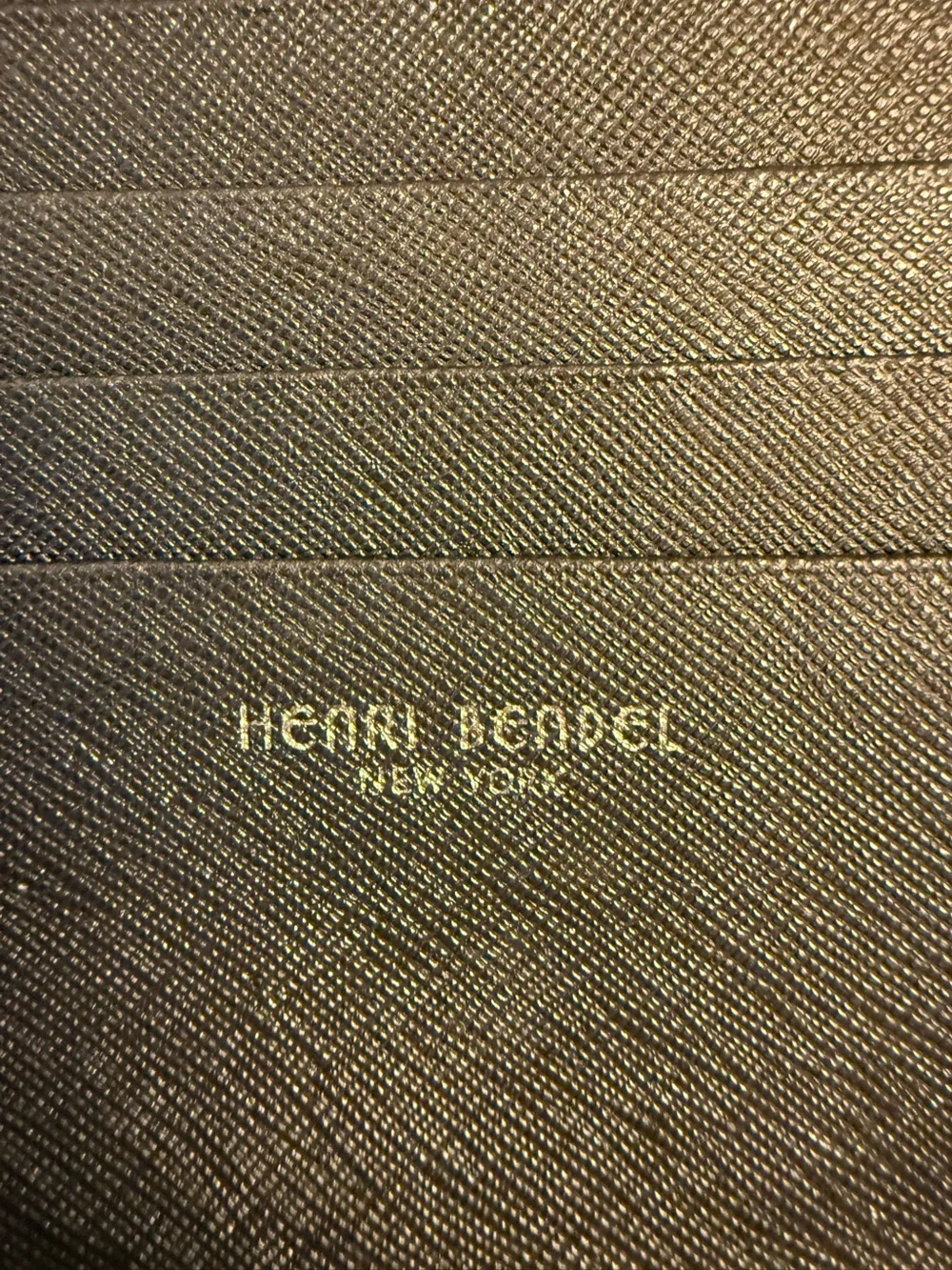 Henri Bendel Lime Lizard Embossed Calfskin Leather Zip Around Wallet